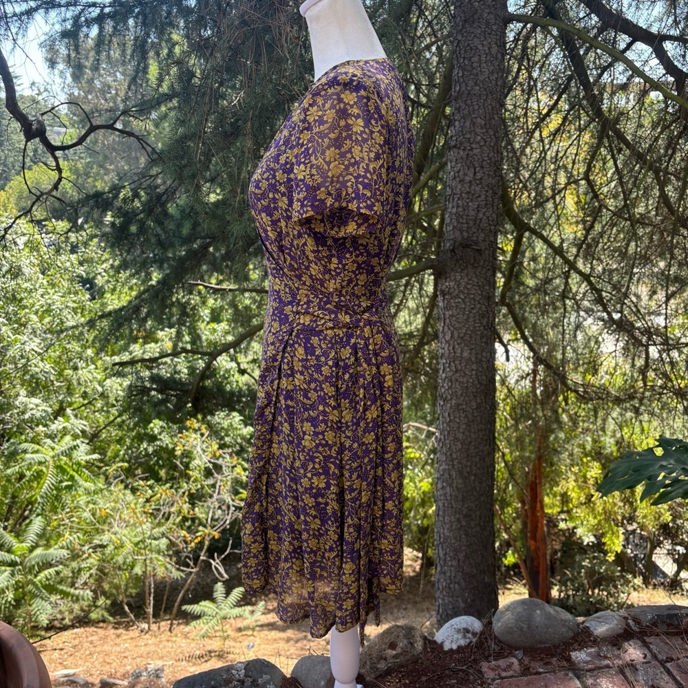 MELLODAY Purple and Yellow Floral Dress - Picture 3 of 9